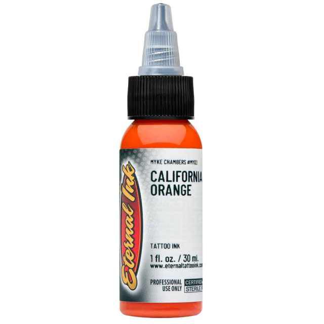 California Orange Ink – Pigmento naranja saturado de Eternal Ink ideal para trabajos profesionales.