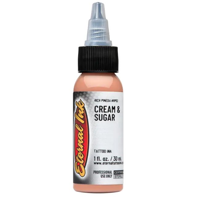 Cream & Sugar Ink – Pigmento blanco luminoso de Eternal Ink ideal para trabajos profesionales.
