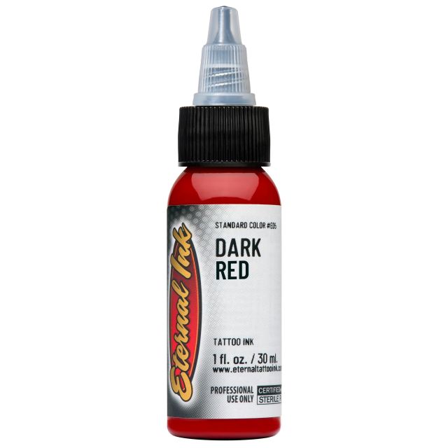 Dark Red Ink – Pigmento rojo vibrante de Eternal Ink ideal para trabajos profesionales.