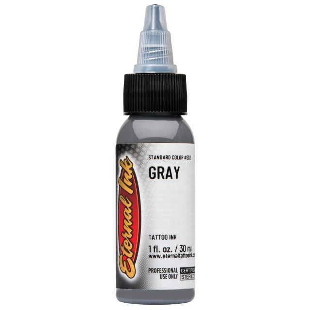 Gray Ink – Pigmento gris suave de Eternal Ink ideal para trabajos profesionales.