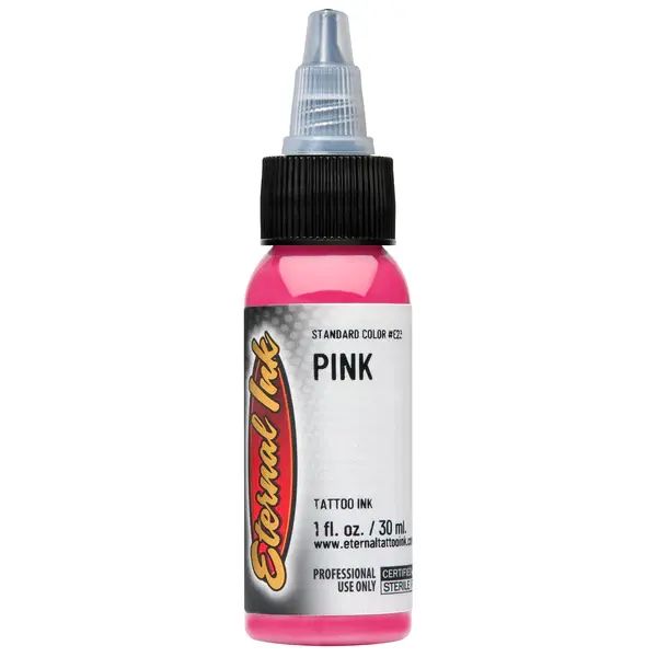 Pink Ink – Pigmento rosa luminoso de Eternal Ink ideal para trabajos profesionales.