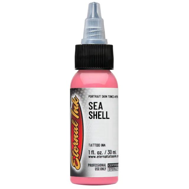Sea Shell Ink – Pigmento blanco luminoso de Eternal Ink ideal para trabajos profesionales.