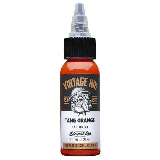 Tang Orange Ink – Pigmento naranja saturado de Eternal Ink ideal para trabajos profesionales.